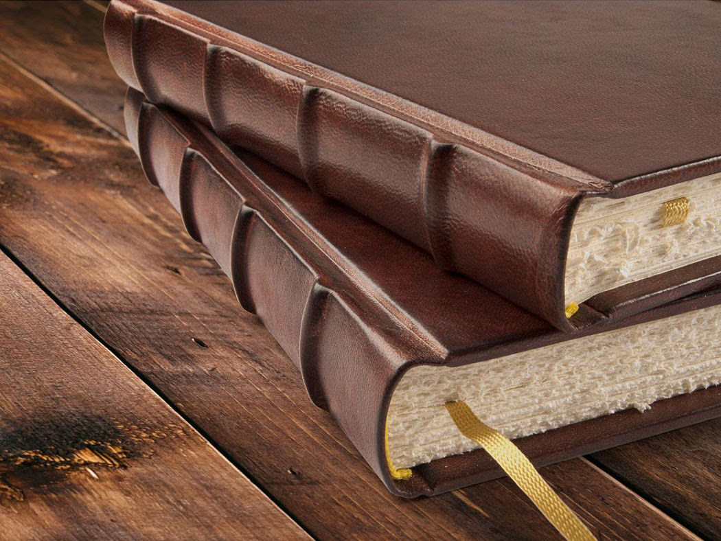 Anteckningsbok Gästbok Cicero Antik Läder Brun 180 x 260 mmproduktzoombild #2
