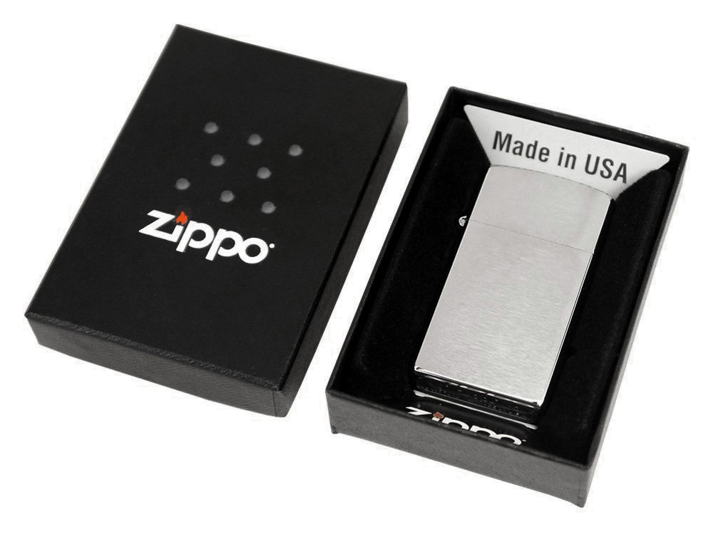 Zippo Brushed Chrome Slimproduktzoombild #2