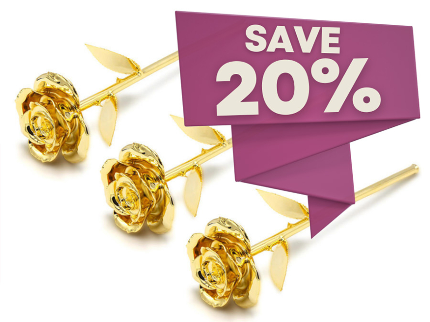 3 Deal - 24K Guldros Afroditeproduktbild #1