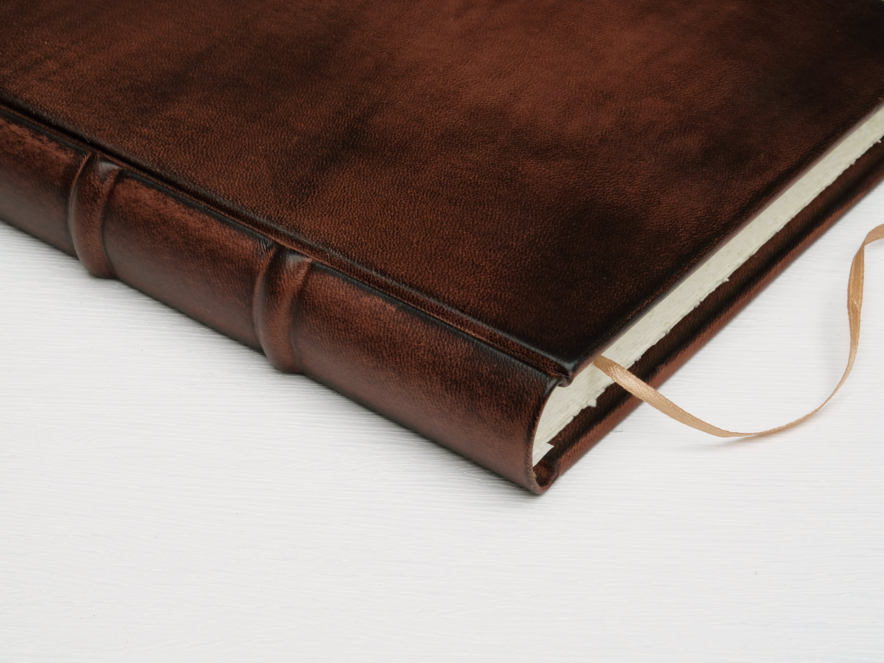 Gästbok Cicero Antik Läder Brun 180 x 260 mmproduktbild #2