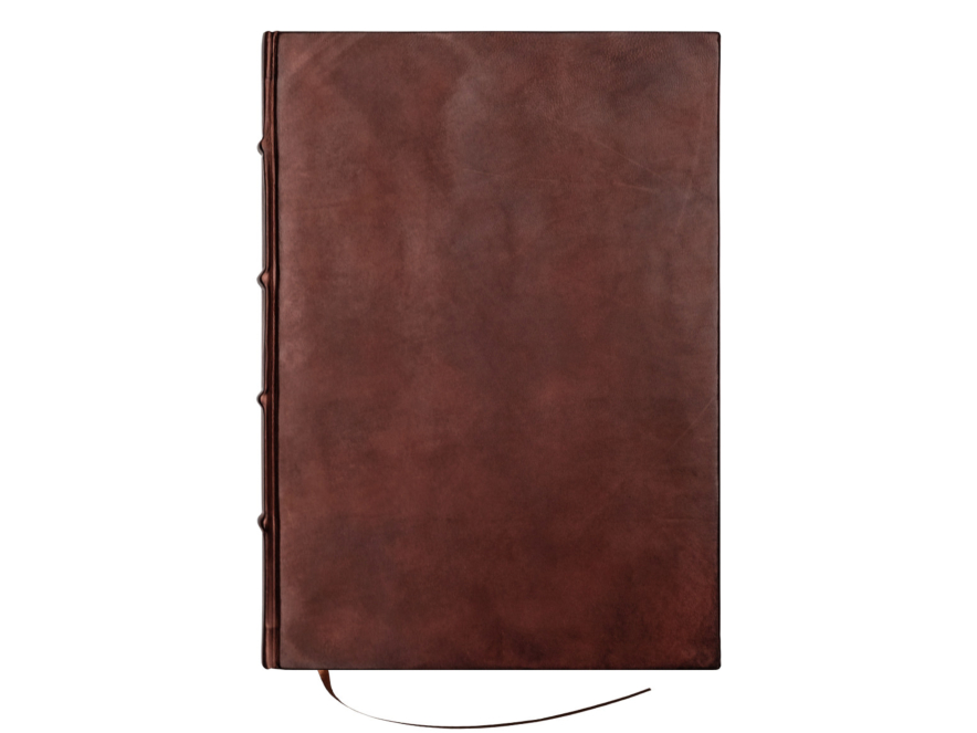 Gästbok Cicero Antik Läder Brun 260 x 360 mmproduktbild #1