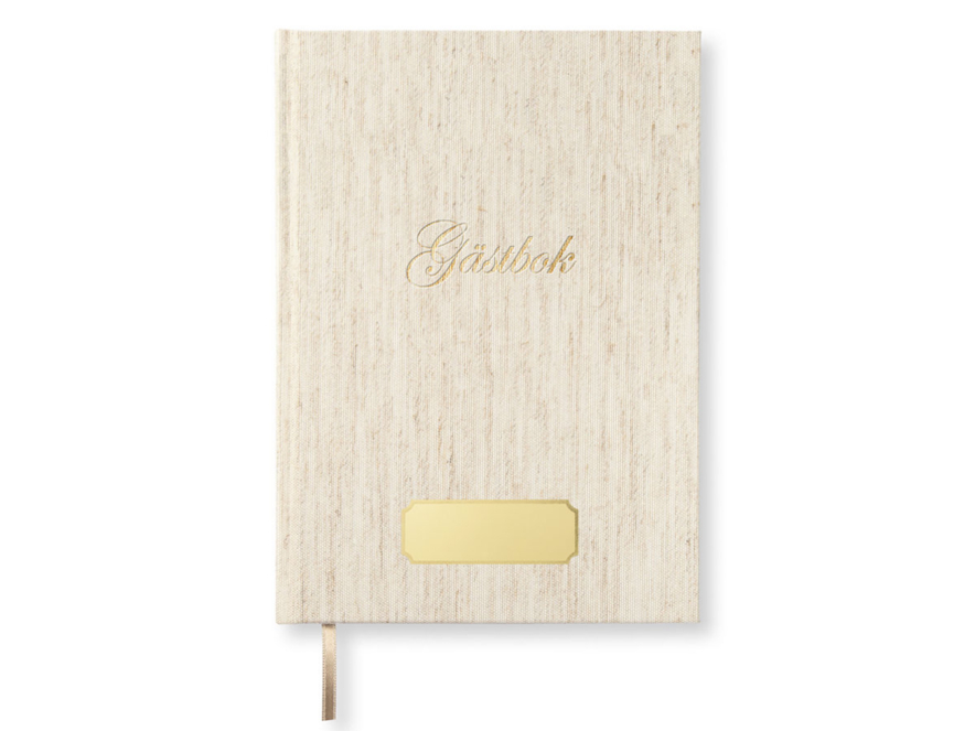 Gästbok Paperstyle Beige Vit 175 x 245 mmproduktbild #1