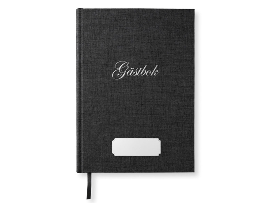 Gästbok Paperstyle Svart 175 x 245 mmproduktbild #1