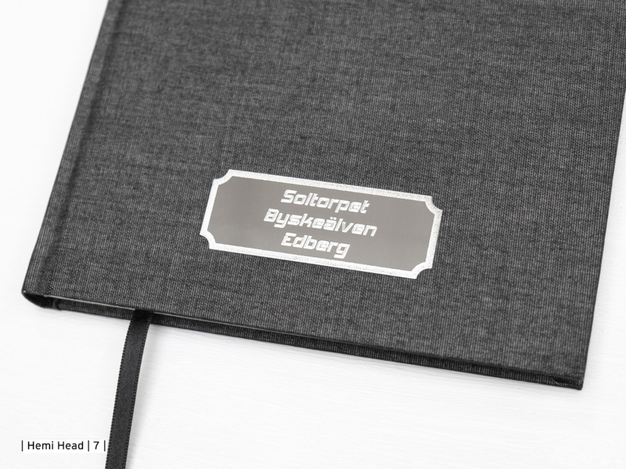 Gästbok Paperstyle Svart 175 x 245 mmproduktbild #2