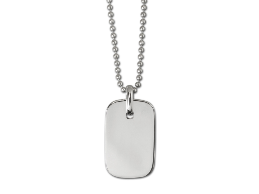 Halsband ID Tag Silverproduktbild #2