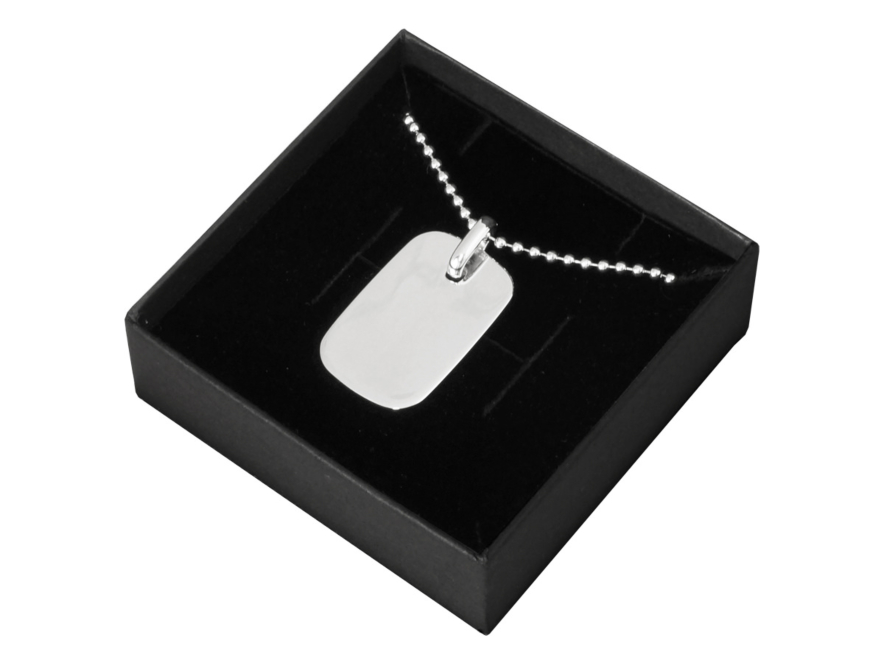 Halsband ID Tag Silverproduktbild #1