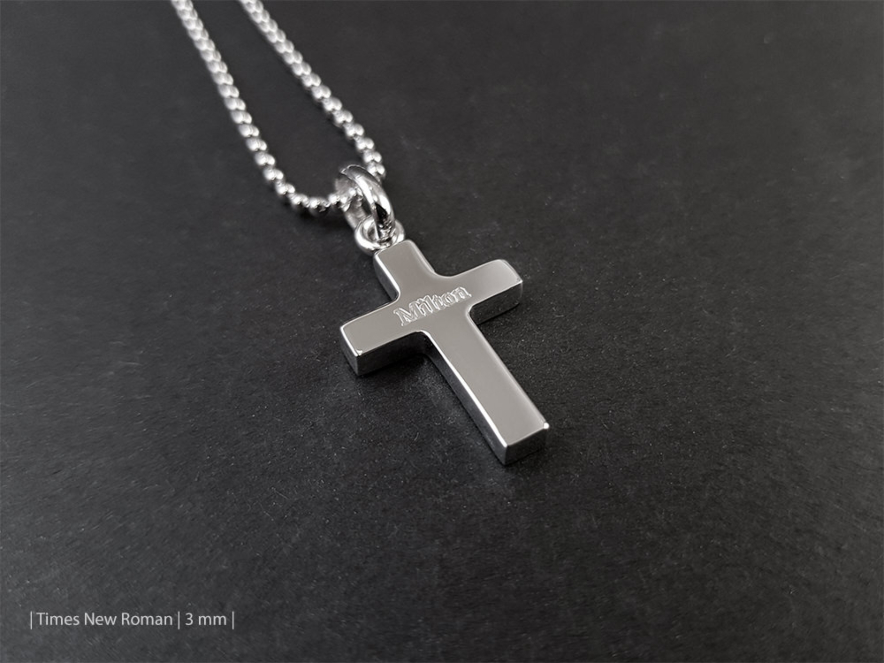 Halsband Kors Silver Herrproduktbild #3