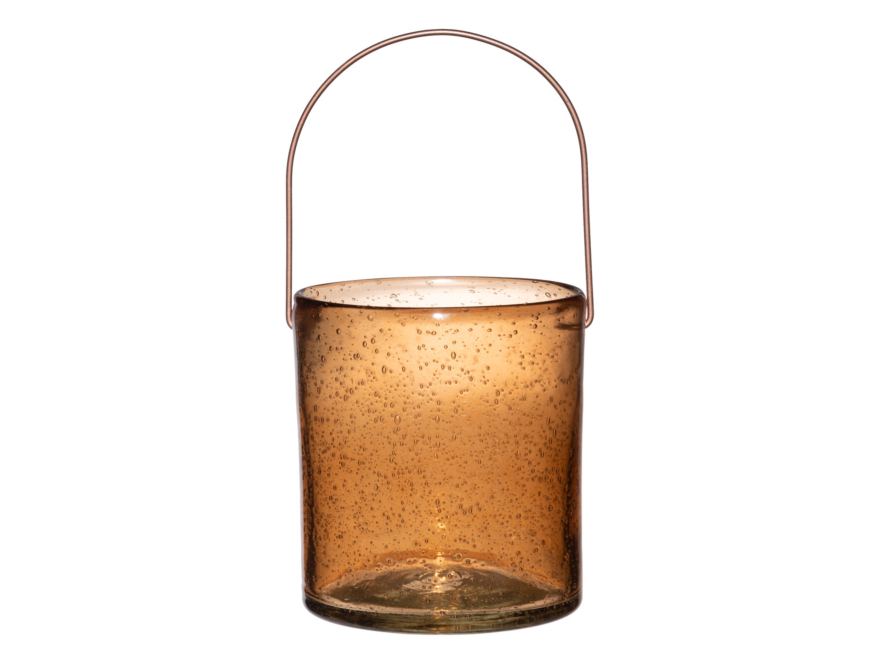 Ljuslykta Bärnsten Fanni K Bubble Amber 14 cmproduktbild #1