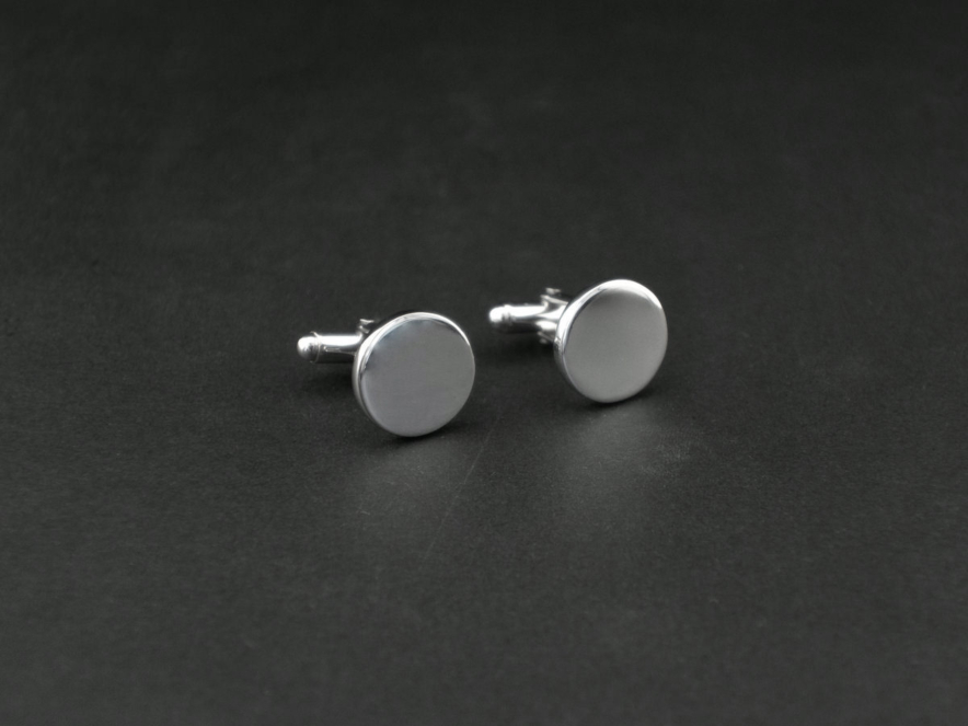 Manschettknappar Milano Silver Circleproduktbild #2