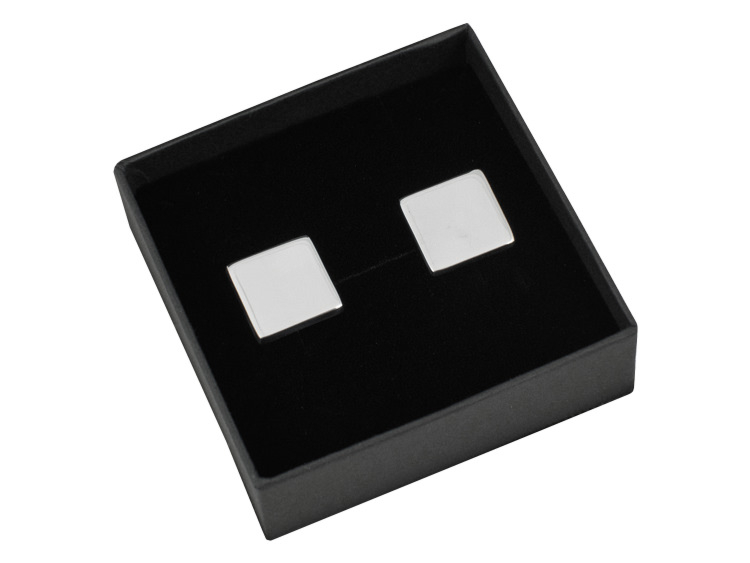 Manschettknappar Milano Silver Squareproduktbild #1