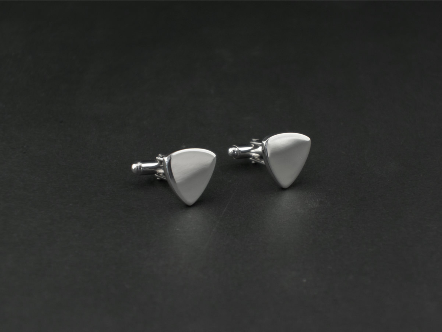 Manschettknappar Milano Silver Triangleproduktbild #2