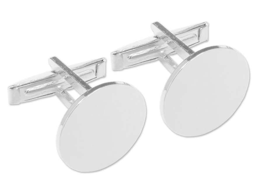 Vincenzo Manschettknappar Runda 925 Sterling Silver WRHproduktbild #1