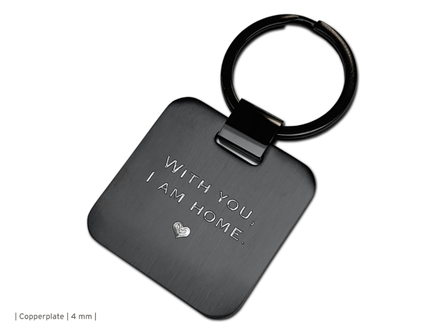 Nyckelring Steel Square Gun Metalproduktbild #3