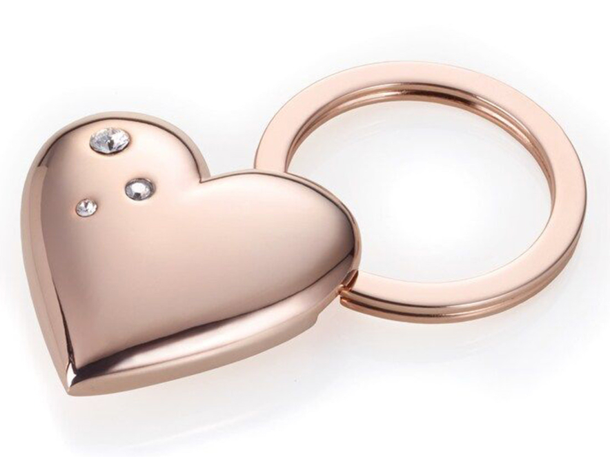Nyckelring Hjärta Troika Shiny Rose Swarovskiproduktbild #1