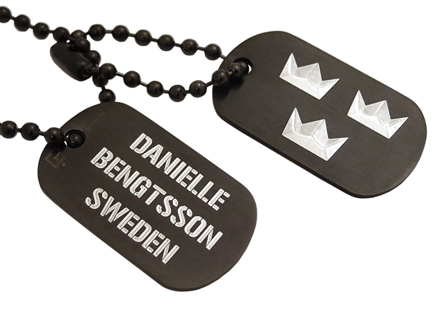 Dogtags Private Steel Black Tre Kronorproduktbild #1