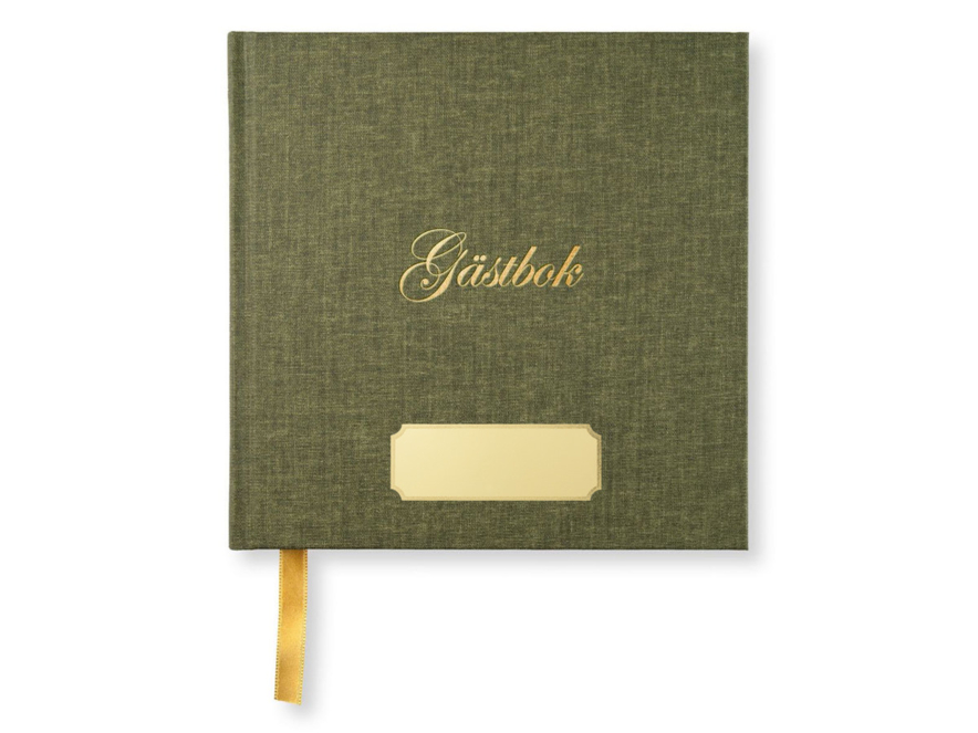 Gästbok Paperstyle Grön 185 x 185 mmproduktbild #1