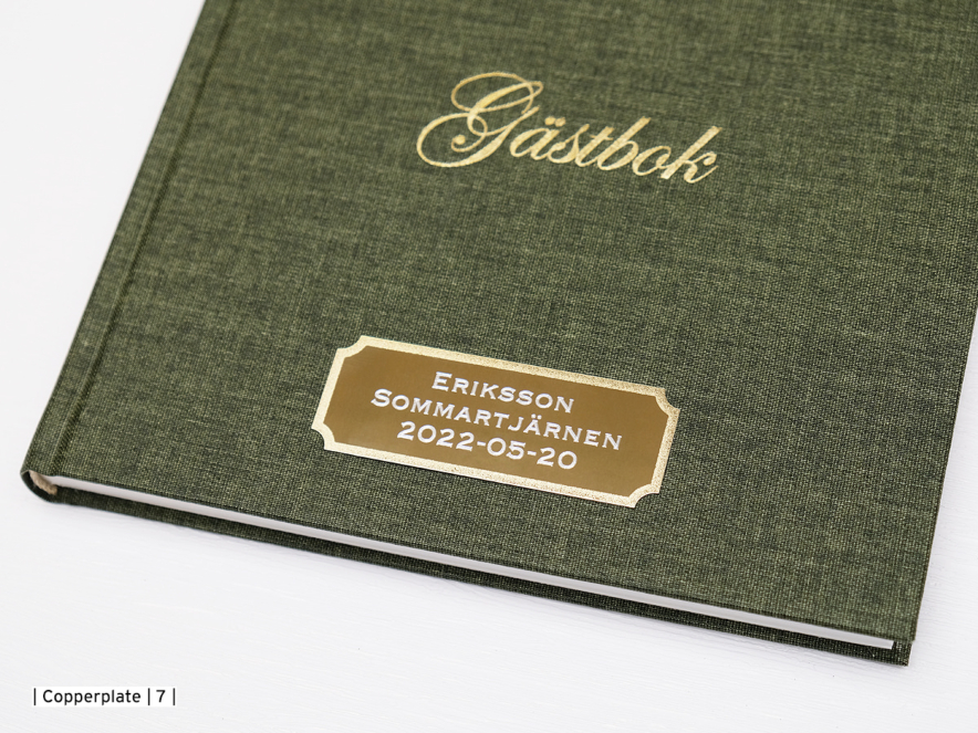 Gästbok Paperstyle Grön 185 x 185 mmproduktbild #2