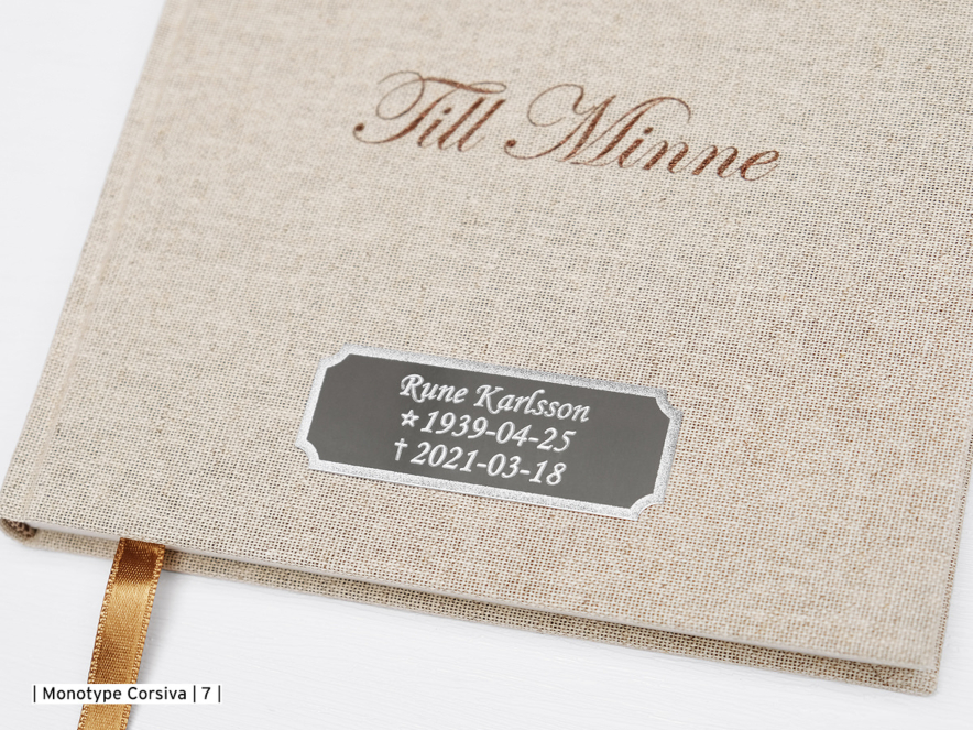 Minnesbok Begravning Paperstyle Beige 185 x 185 mmproduktbild #2
