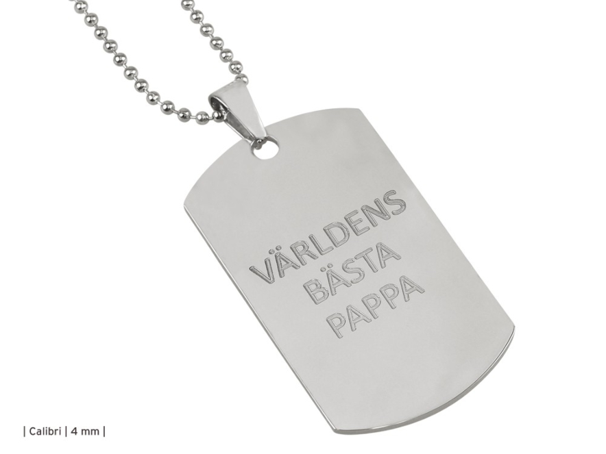 Halsband Steel Tag Largeproduktbild #2