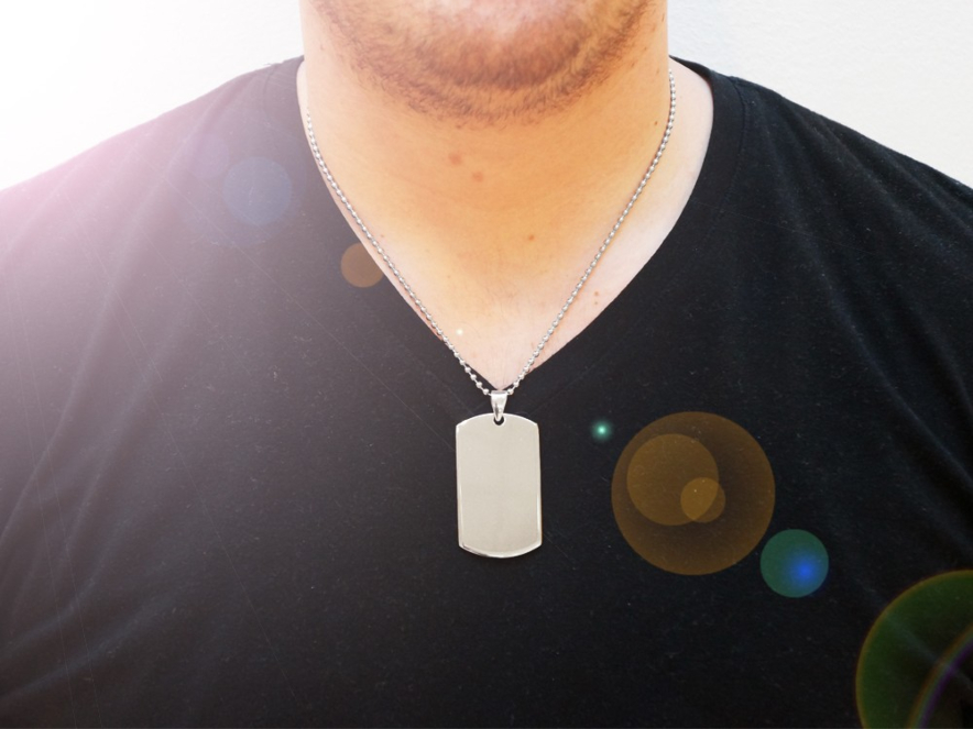 Halsband Steel Tag Largeproduktbild #3