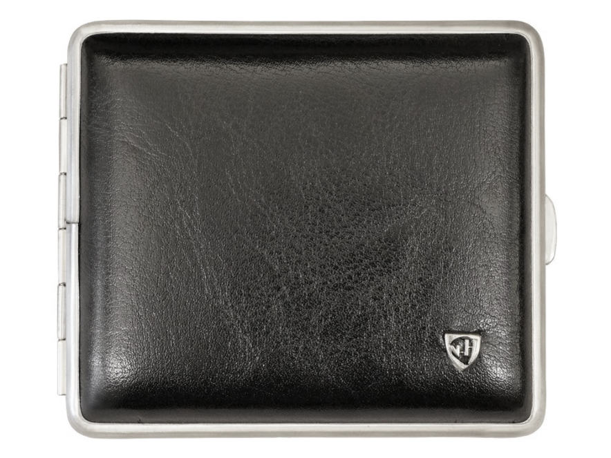 Cigarettetui VH Black Leather Steelproduktbild #2