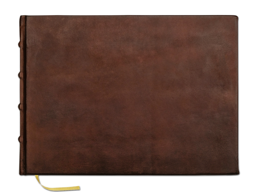 Gästbok Cicero Vintage Läder Brun 300 x 210 mmproduktbild #1