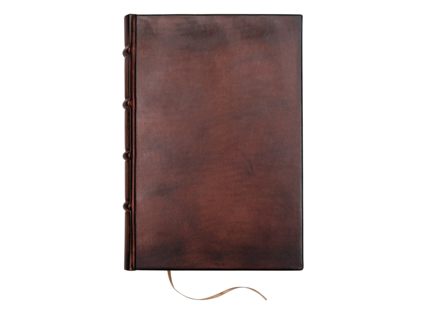 Gästbok Cicero Antik Läder Brun 180 x 260 mmproduktbild #1