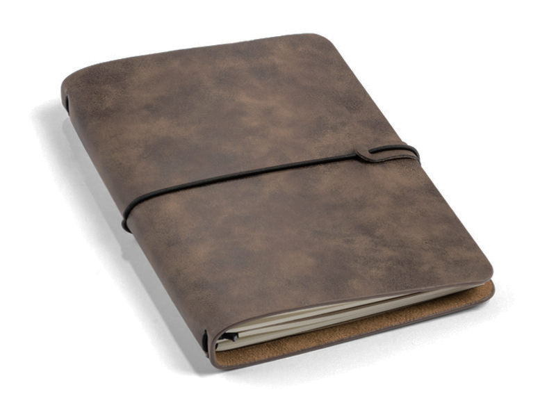 Anteckningsbok Antik Eco-läder Brunproduktbild #1