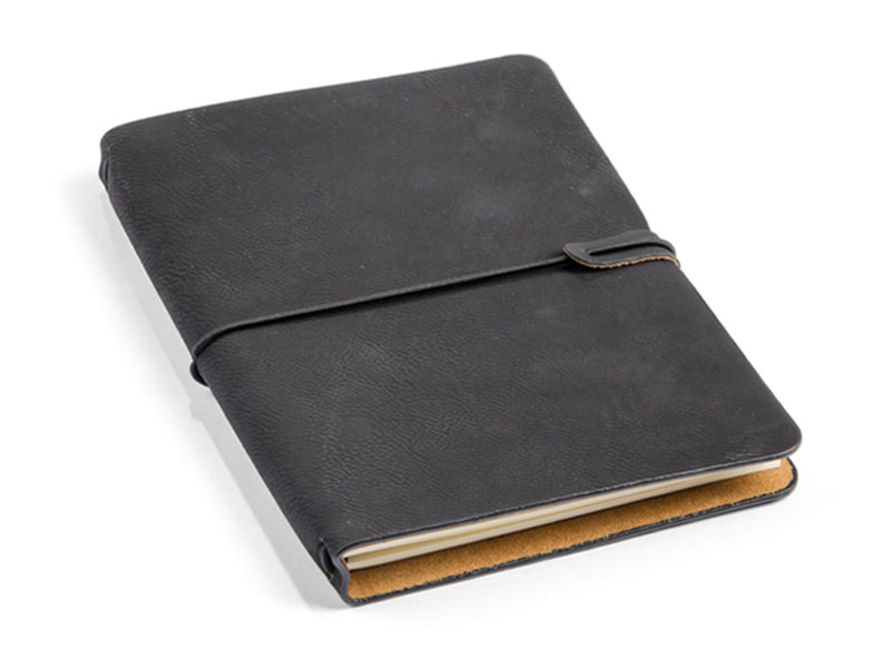 Anteckningsbok Antik Eco-läder Svartproduktbild #1