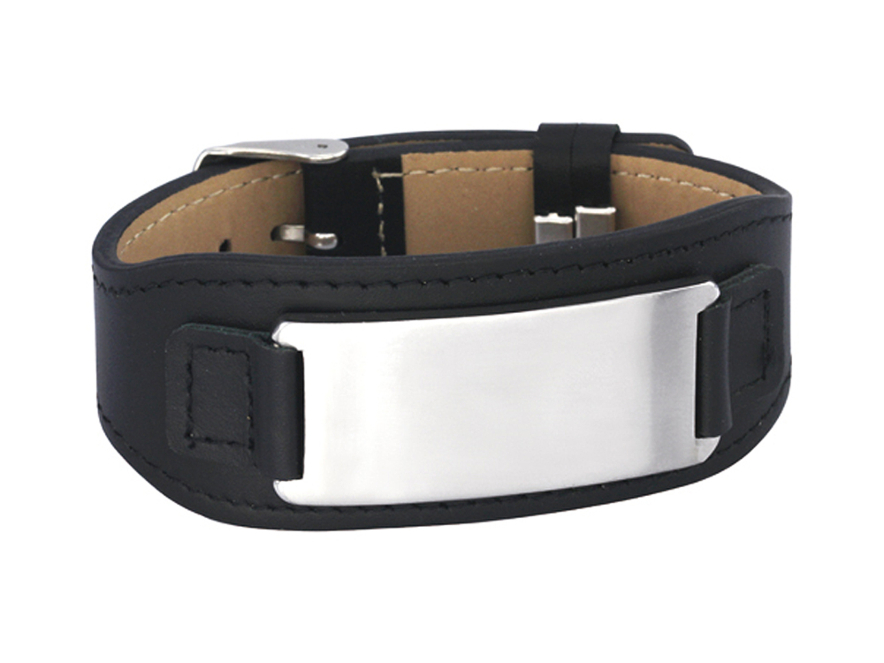 Armband Rocker Steel & Leather Blackproduktbild #1