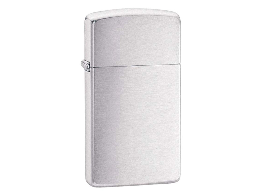 Zippo Brushed Chrome Slimproduktbild #1