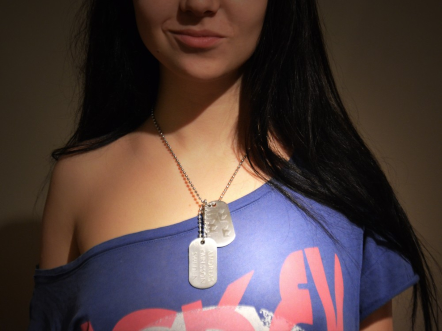 Dogtags Private Brushed Steel Tre Kronorproduktbild #3