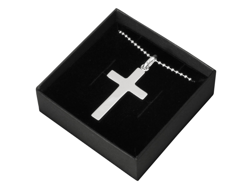 Halsband Kors Silver Herrproduktbild #1