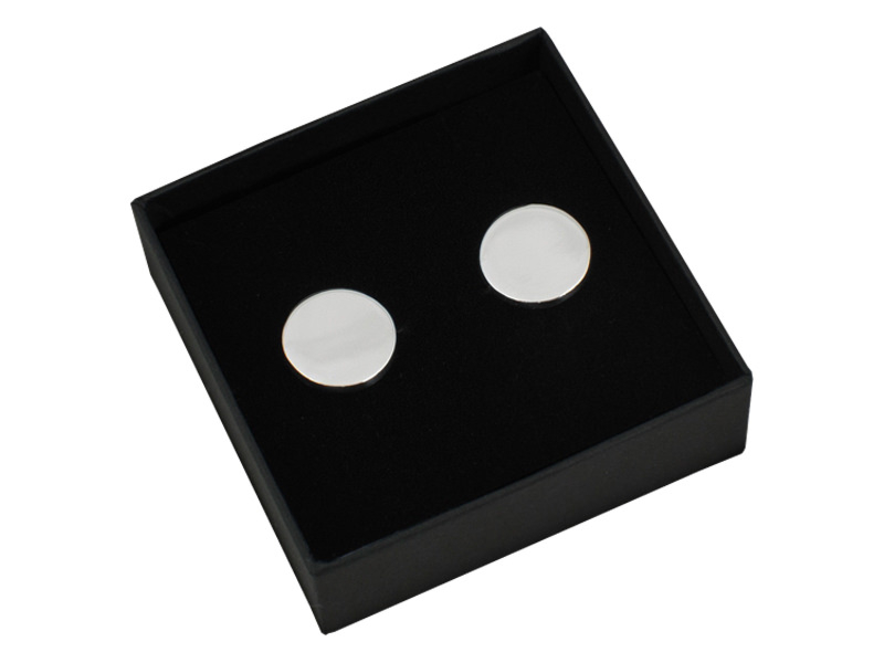Manschettknappar Milano Silver Circleproduktbild #1