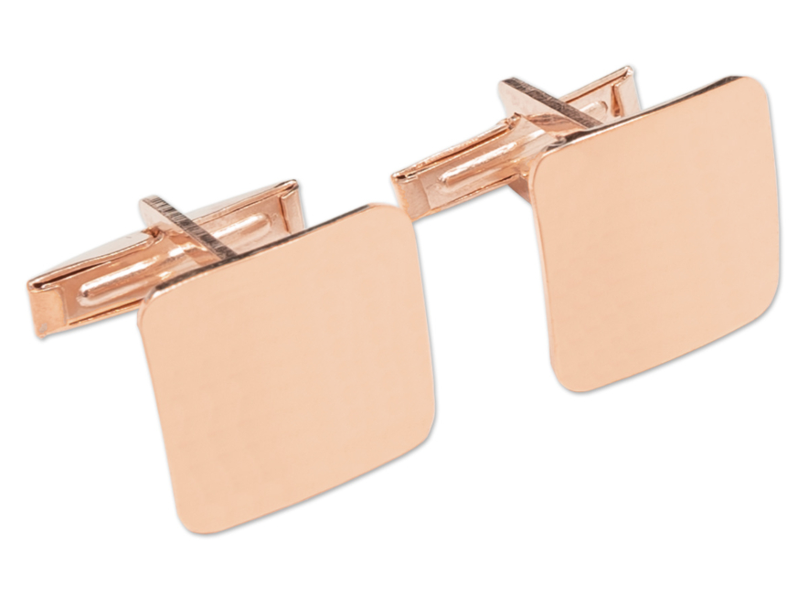 Vittorio Manschettknappar Fyrkantiga Roséguldpläterade 925 Sterling Silverproduktbild #1