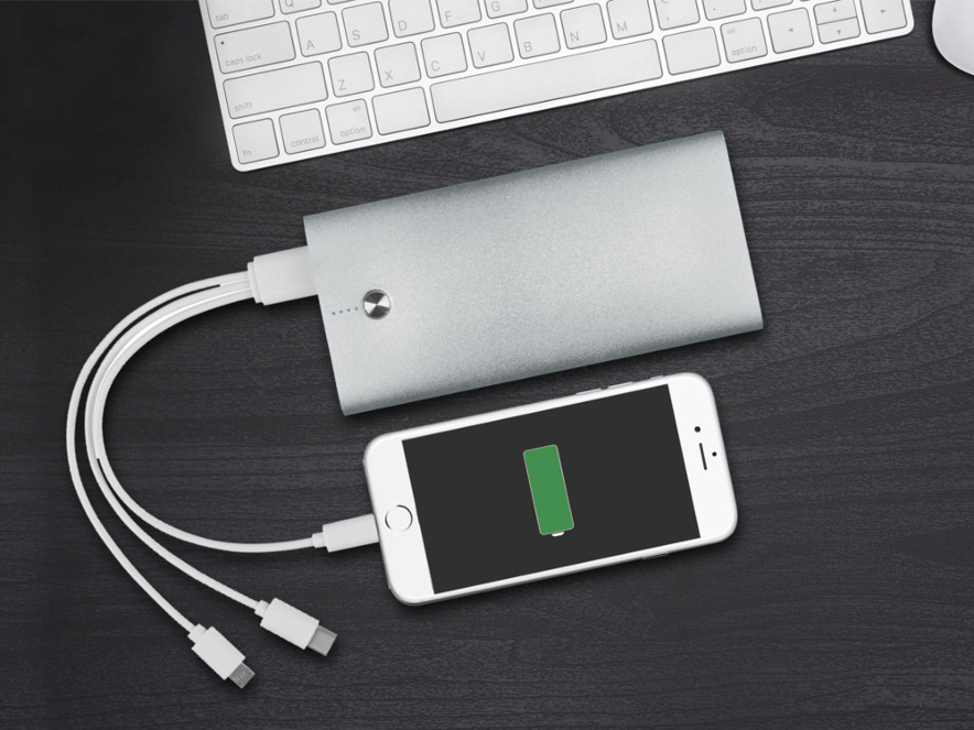 Powerbank Slim Charger 8000 Silverproduktbild #3