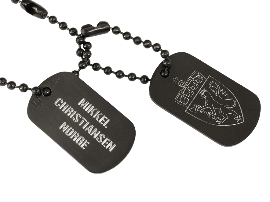 Dogtags Private Steel Black Norwegian Coat of Armsproduktbild #1
