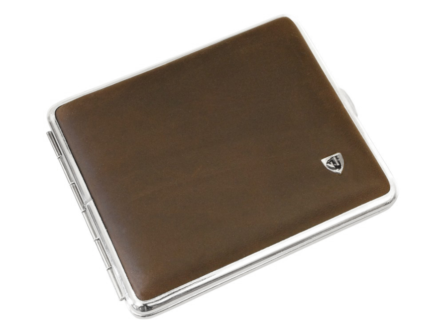 Cigarettetui VH Brown Leather Matteproduktbild #1