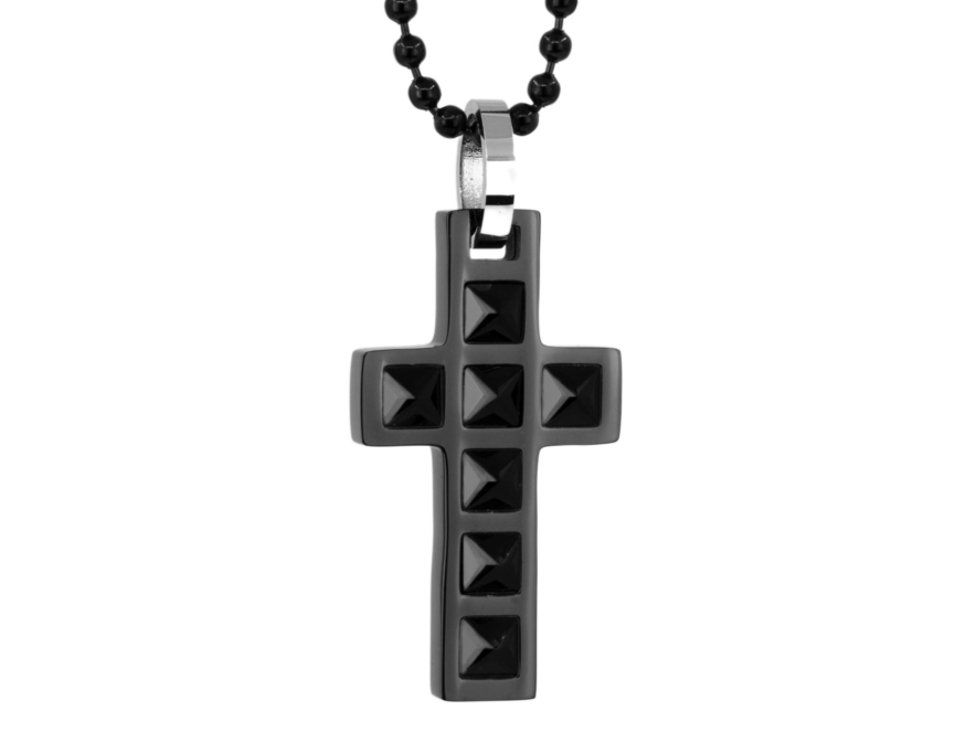 Halsband Kors Svart Cristianoproduktbild #1