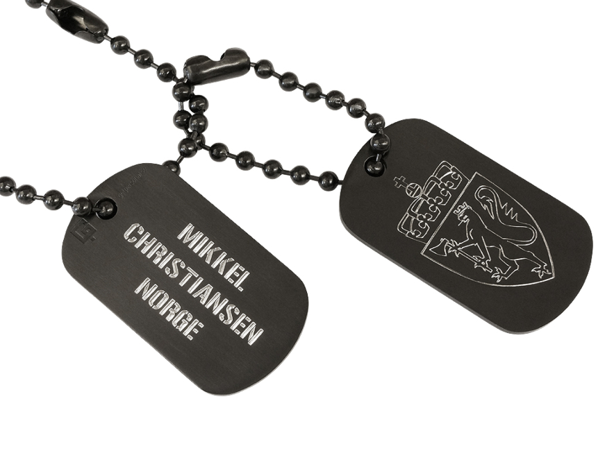 Dogtags Private Steel Black Norwegian Coat of Armsproduct image #1