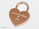 Kärlekslås Heart Rose Gold 44 mmproduktminiatyrbild #2