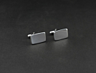 Manschettknappar Milano Silver Rectangleproduktminiatyrbild #2