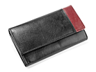 Plånbok Dam Läder Francesca Svart & Rödproduktminiatyrbild #1