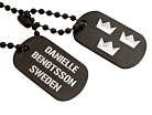 Dogtags Private Steel Black Tre Kronorproduktminiatyrbild #1