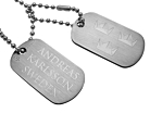 Dogtags Private Brushed Steel Tre Kronorproduktminiatyrbild #1