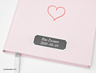 Gästbok Dop Paperstyle Hjärta Rosa 185 x 185 mmproduktminiatyrbild #2