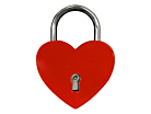 Kärlekslås Heart Red 44 mmproduktminiatyrbild #1