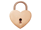 Kärlekslås Heart Rose Gold 44 mmproduktminiatyrbild #1