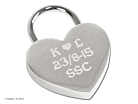 Kärlekslås Heart Silver 44 mmproduktminiatyrbild #2