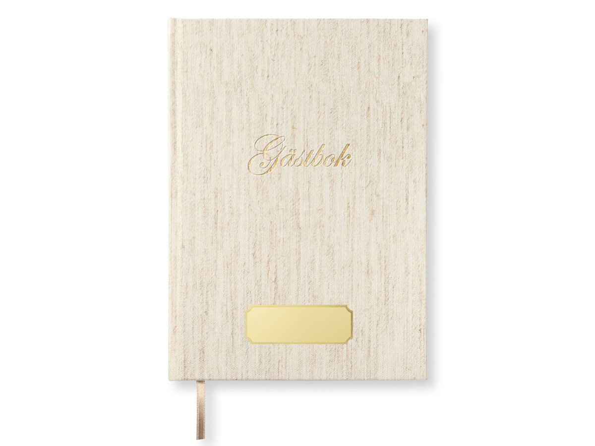 Gästbok Paperstyle Beige Vit 175 x 245 mmproduktzoombild #1